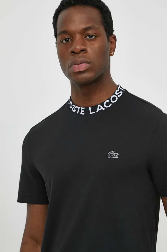 fekete Lacoste t-shirt Férfi