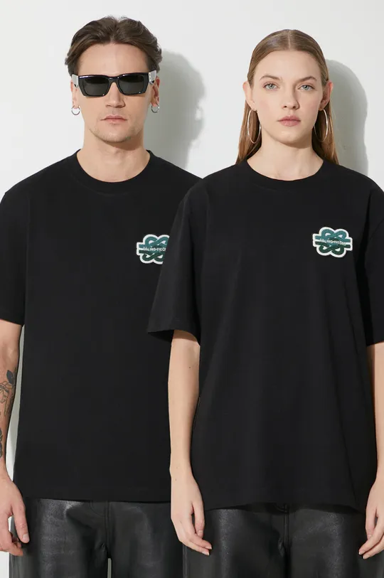 čierna Bavlnené tričko Filling Pieces T-shirt Gowtu Pánsky