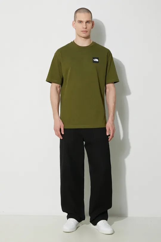 The North Face cotton t-shirt M Nse Patch S/S Tee green