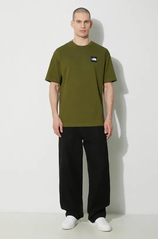 Хлопковая футболка The North Face M Nse Patch S/S Tee зелёный