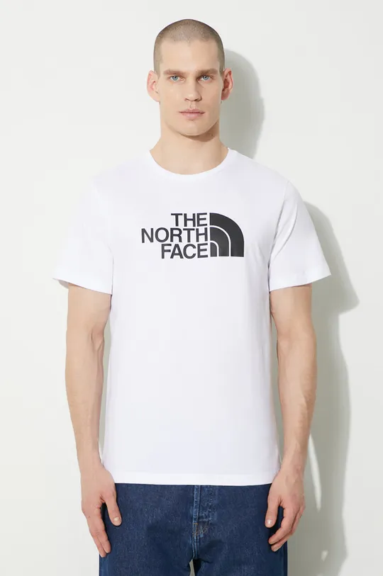 alb The North Face tricou din bumbac M S/S Easy Tee De bărbați