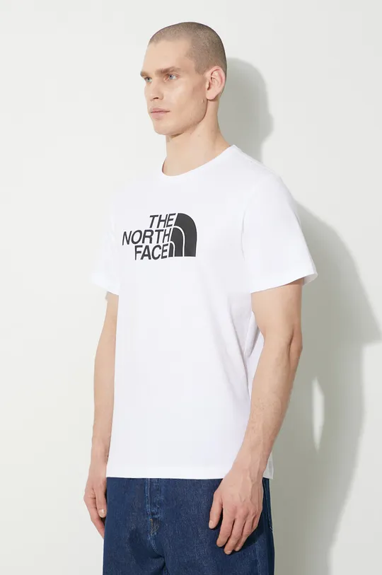 alb The North Face tricou din bumbac M S/S Easy Tee