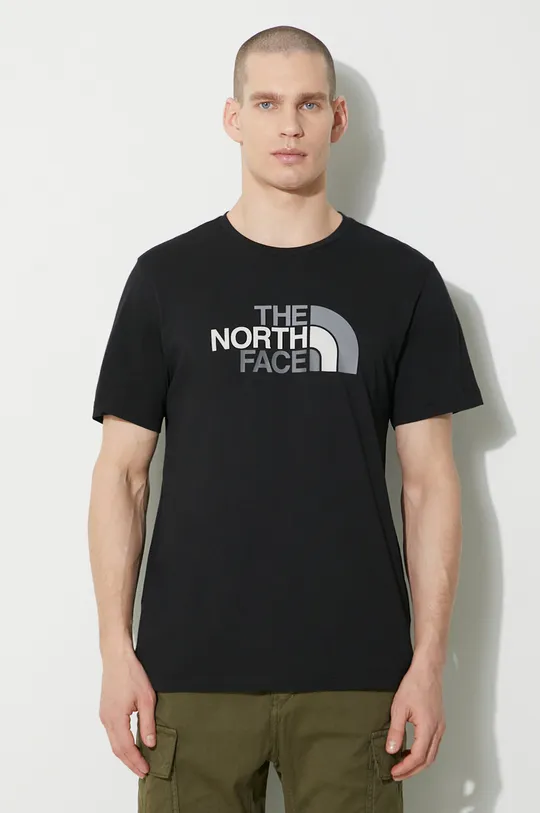 čierna Bavlnené tričko The North Face M S/S Easy Tee Pánsky