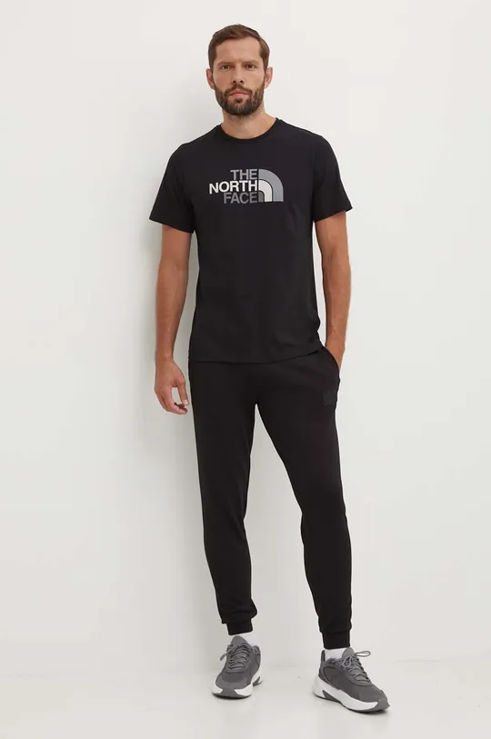 The North Face tricou din bumbac M S/S Easy Tee negru