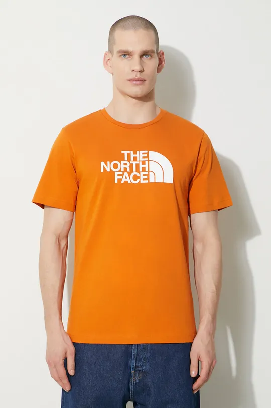 оранжевый Хлопковая футболка The North Face M S/S Easy Tee Мужской