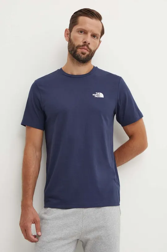granatowy The North Face t-shirt M S/S Simple Dome Tee