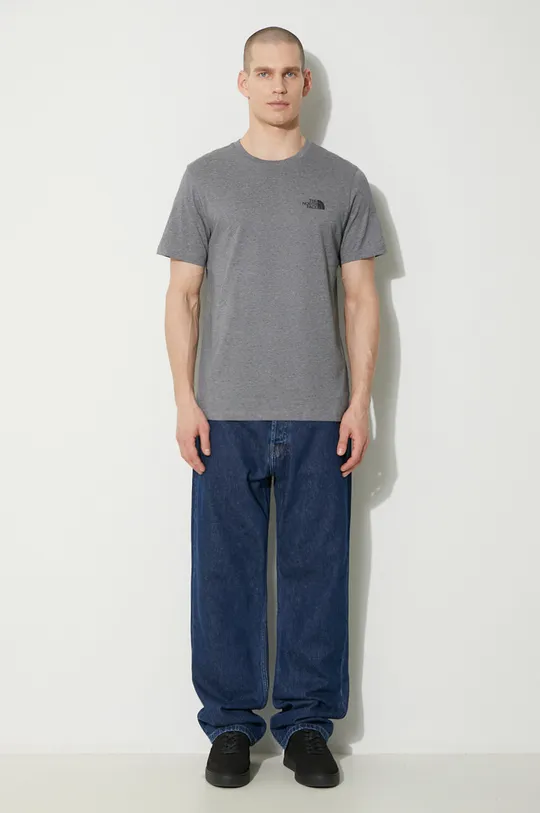 The North Face t-shirt M S/S Simple Dome Tee gray