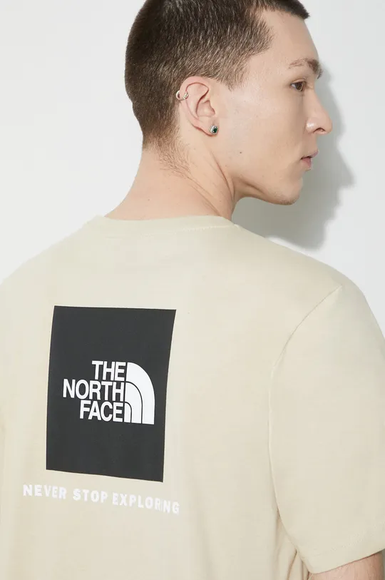 бежевый Хлопковая футболка The North Face M S/S Redbox Tee Мужской