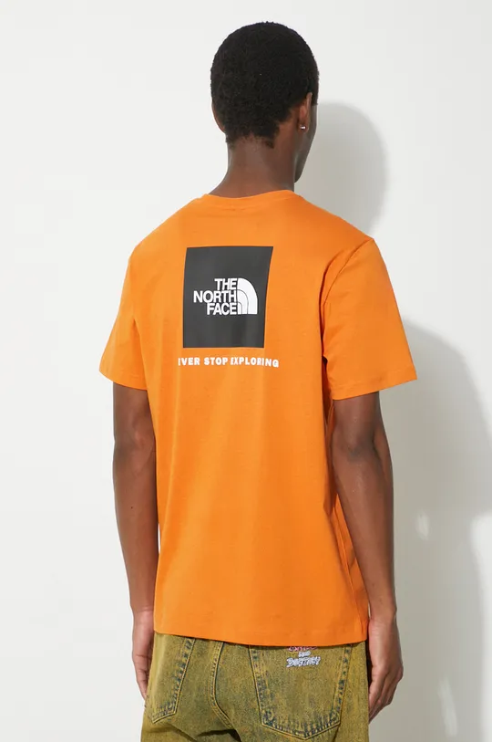 orange The North Face cotton t-shirt M S/S Redbox Tee