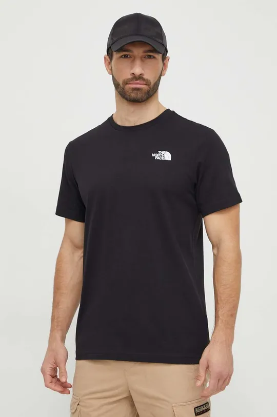 czarny The North Face t-shirt bawełniany M S/S Redbox Tee Męski