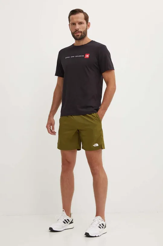 The North Face pamut póló M S/S Never Stop Exploring Tee fekete