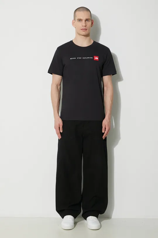 The North Face cotton t-shirt M S/S Never Stop Exploring Tee black