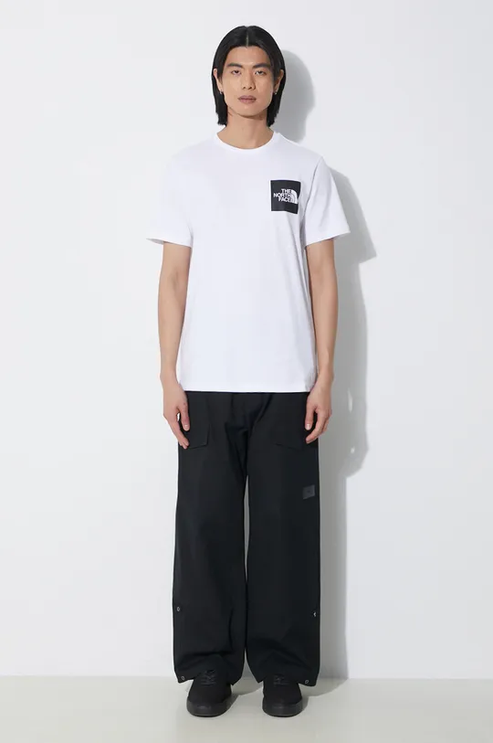 The North Face tricou din bumbac M S/S Fine Tee alb