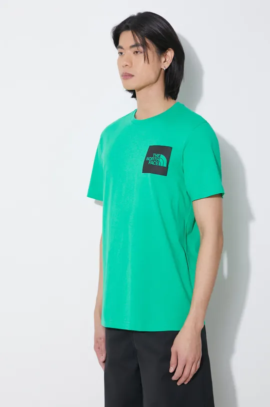 verde The North Face tricou din bumbac M S/S Fine Tee