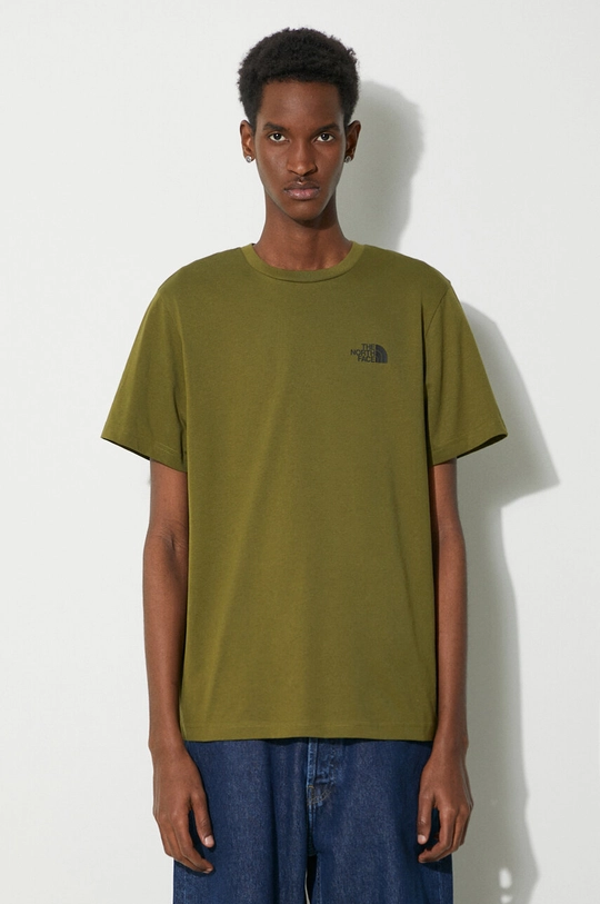 Tričko The North Face M S/S Simple Dome Tee regular zelená NF0A87NGPIB1