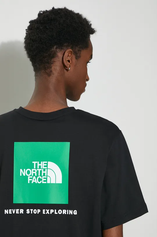 črna Bombažna kratka majica The North Face M S/S Redbox Tee Moški