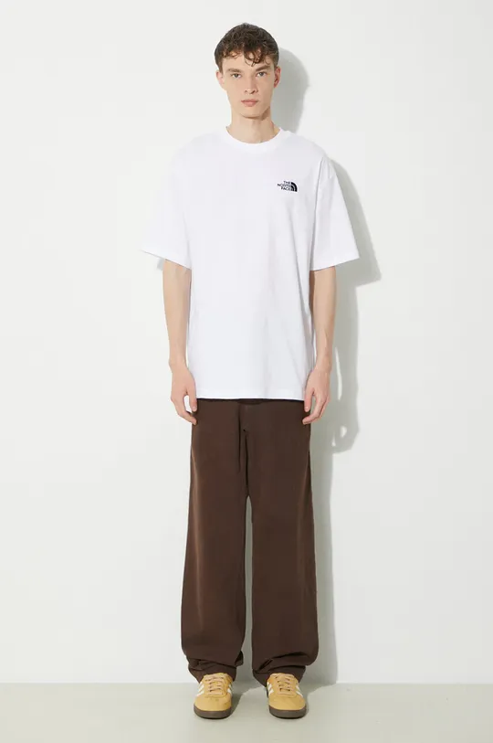 The North Face tricou din bumbac M S/S Essential Oversize Tee alb