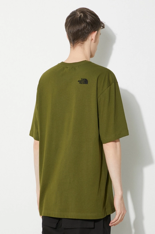 Oblečení Bavlněné tričko The North Face M S/S Essential Oversize Tee NF0A87NRPIB1 zelená