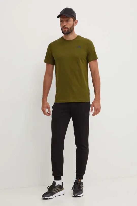 The North Face tricou din bumbac M S/S Redbox Celebration Tee verde