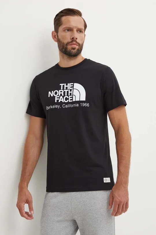 czarny The North Face t-shirt bawełniany M Berkeley California S/S Tee Męski