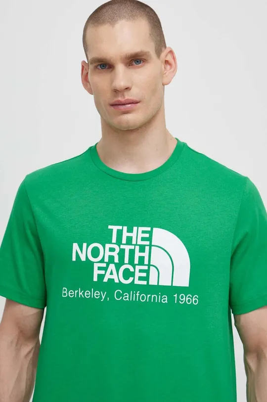 zielony The North Face t-shirt bawełniany M Berkeley California S/S Tee Męski