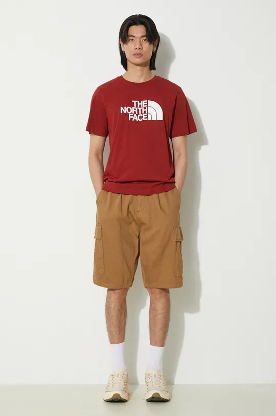 The North Face cotton t-shirt M S/S Easy Tee maroon