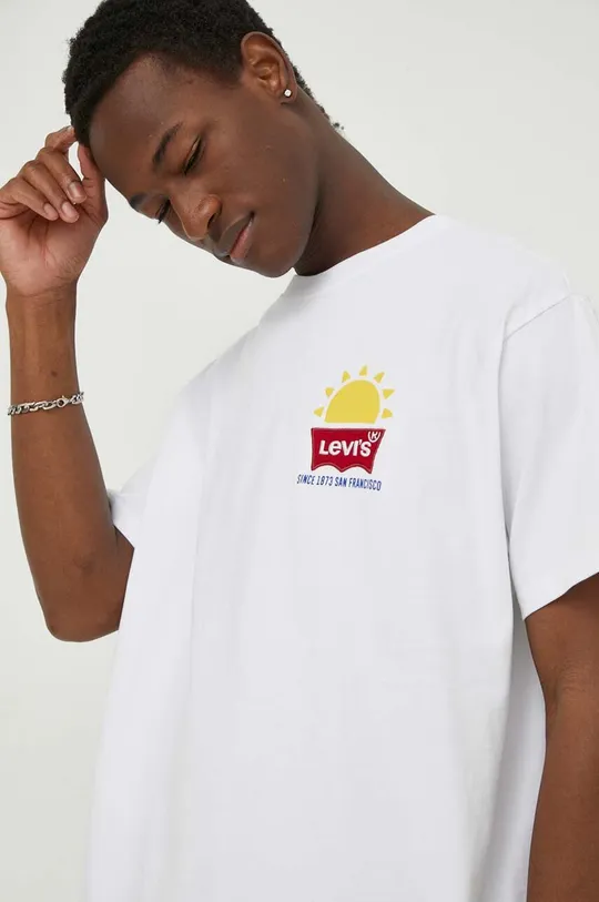 bianco Levi's t-shirt in cotone Uomo