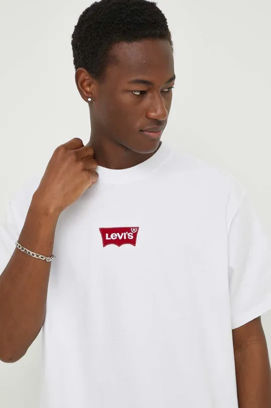biały Levi's t-shirt bawełniany