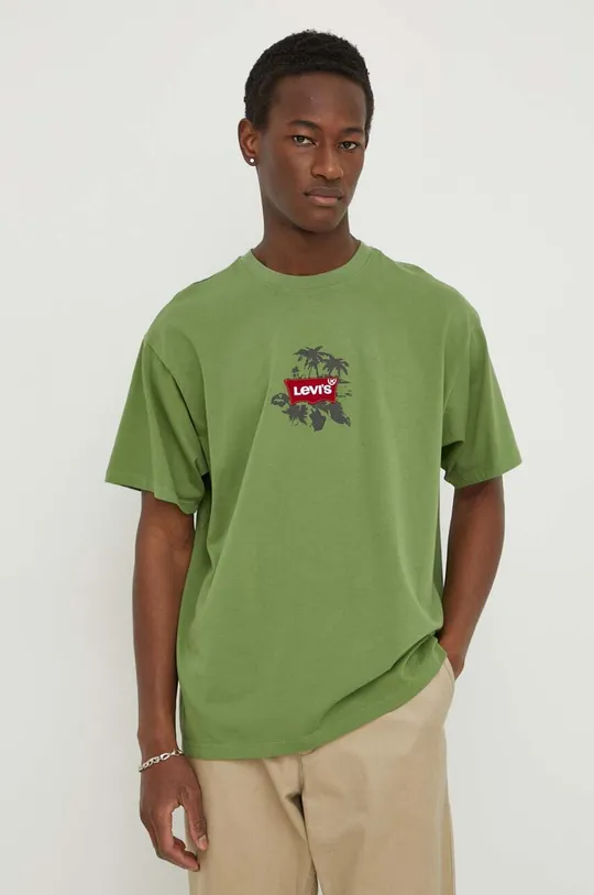 zielony Levi's t-shirt bawełniany