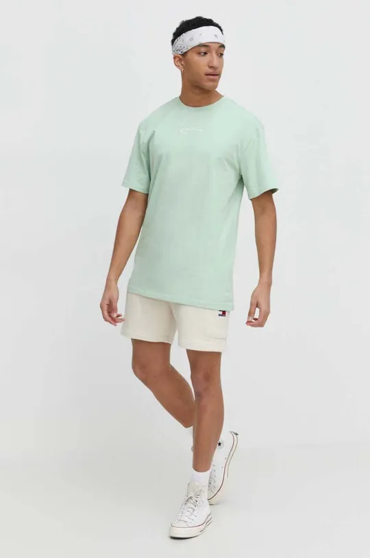 Хлопковая футболка Karl Kani зелёный