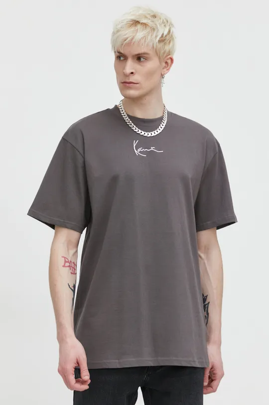 grigio Karl Kani t-shirt in cotone Uomo
