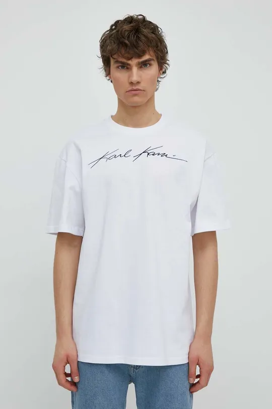 белый Хлопковая футболка Karl Kani