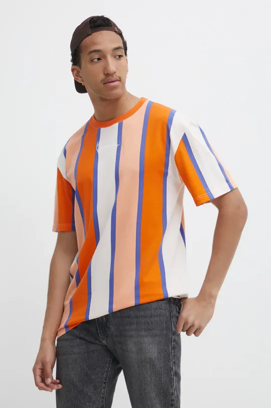 pomarańczowy Karl Kani t-shirt bawełniany Męski