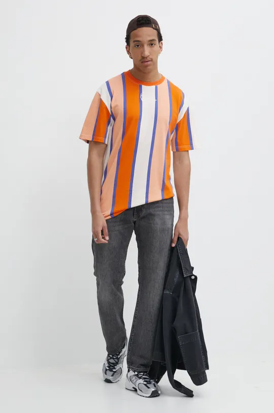 Bavlnené tričko Karl Kani oranžová