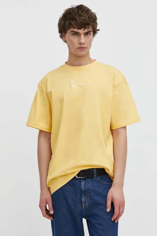 Karl Kani t-shirt bawełniany żółty