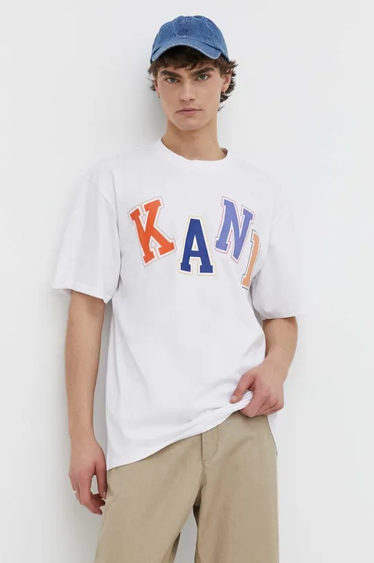 Bavlnené tričko Karl Kani biela