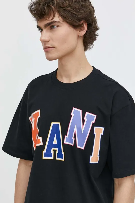 črna Bombažna kratka majica Karl Kani