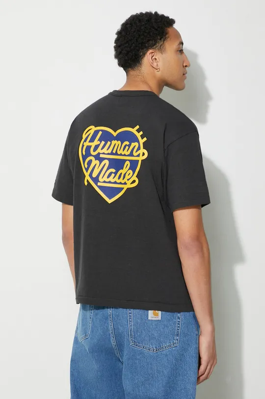 czarny Human Made t-shirt bawełniany Heart Badge Męski