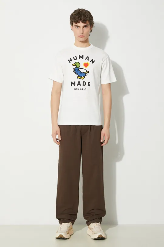 Βαμβακερό μπλουζάκι Human Made Graphic λευκό