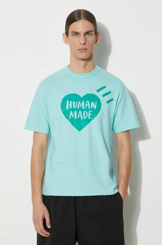 zelená Bavlněné tričko Human Made Color Pánský