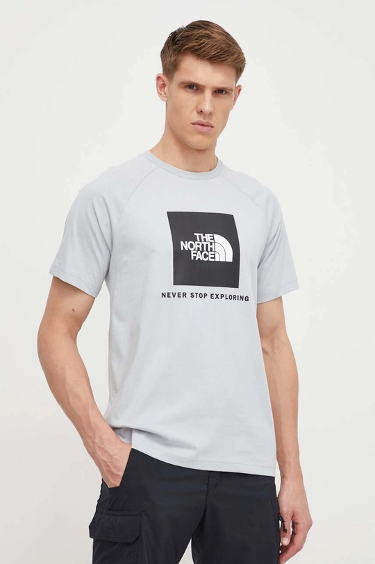 szary The North Face t-shirt bawełniany Męski