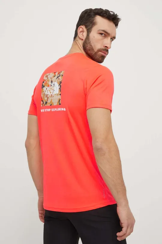 czerwony The North Face t-shirt sportowy Reaxion Męski