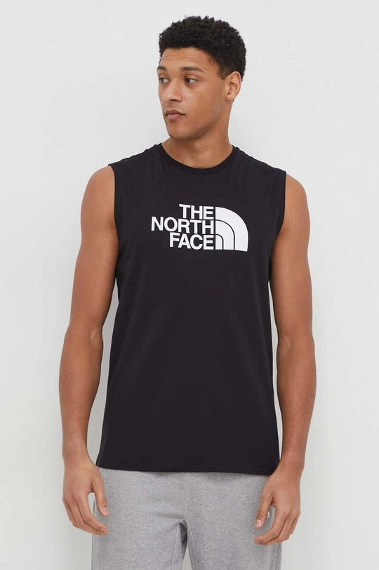 μαύρο Βαμβακερό μπλουζάκι The North Face