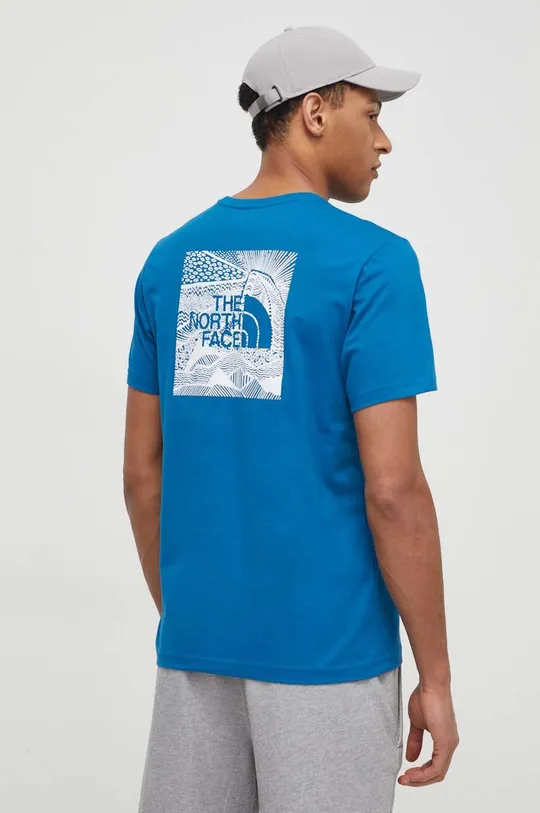 blu The North Face t-shirt in cotone