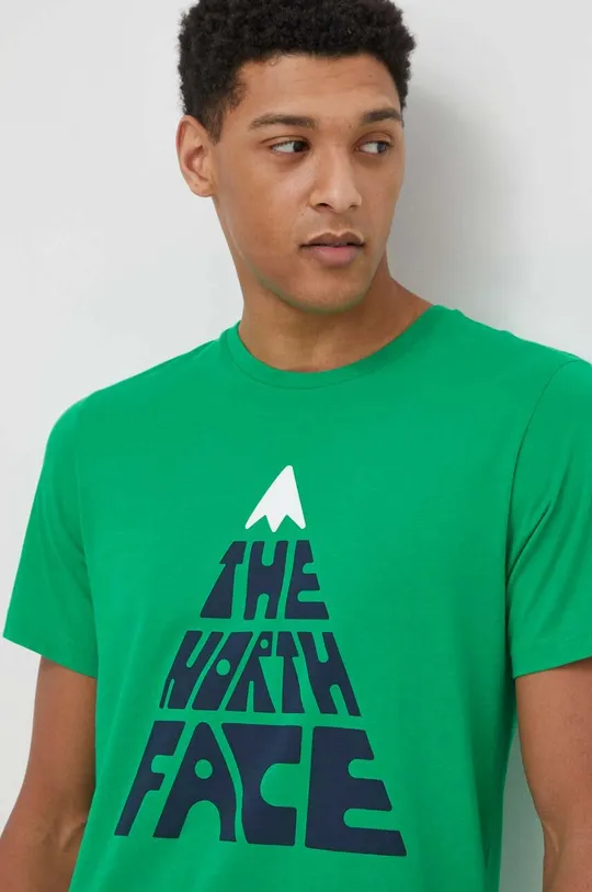 zöld The North Face pamut póló