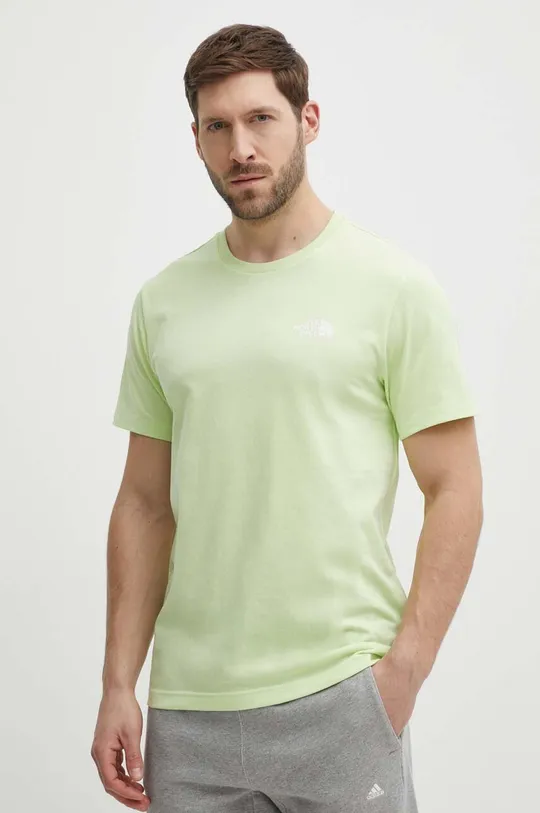 zielony The North Face t-shirt Męski