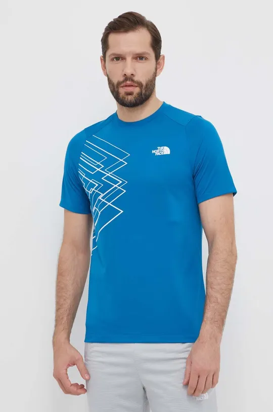 niebieski The North Face t-shirt sportowy Mountain Athletics