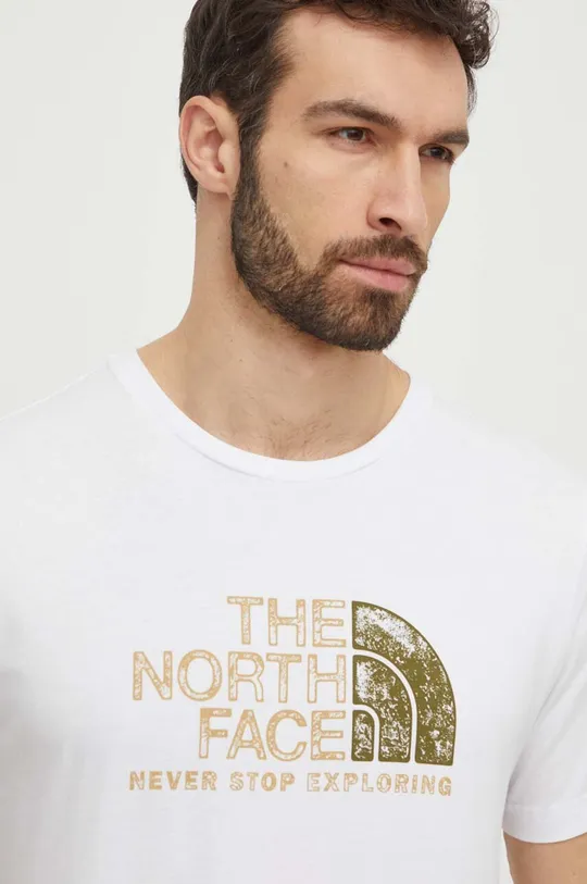 bela Bombažna kratka majica The North Face