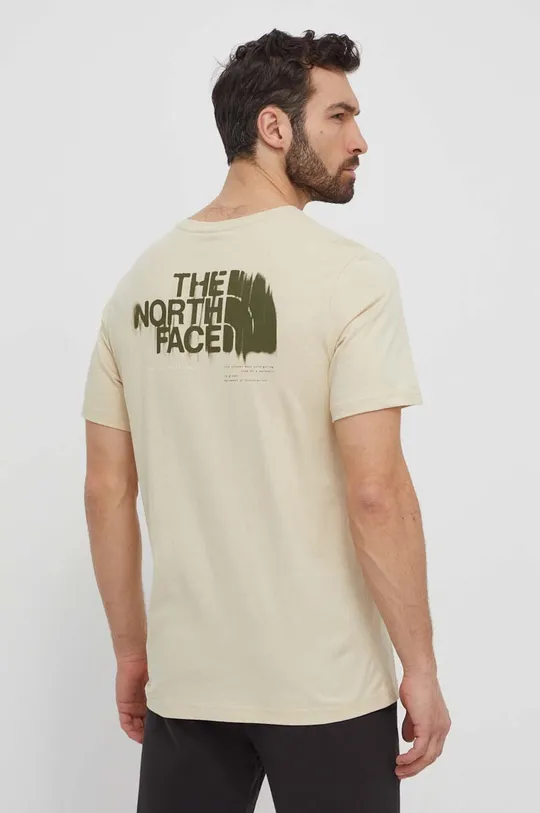бежевый Хлопковая футболка The North Face Мужской