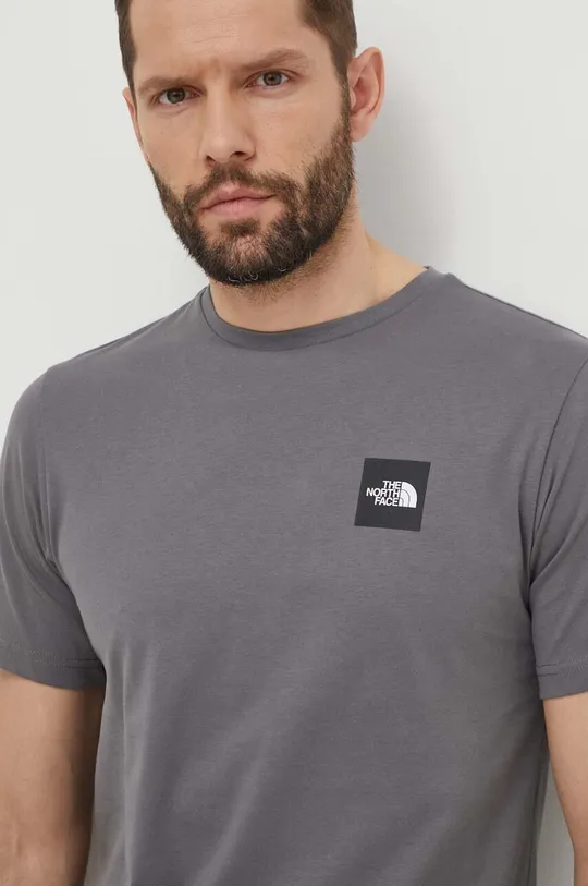 szary The North Face t-shirt bawełniany